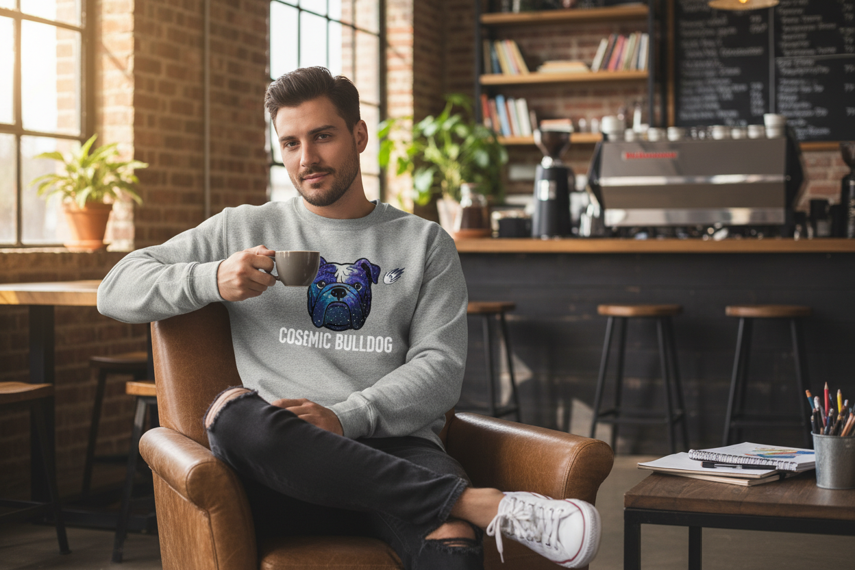 Cosmic Bulldog Crewneck Lifestyle