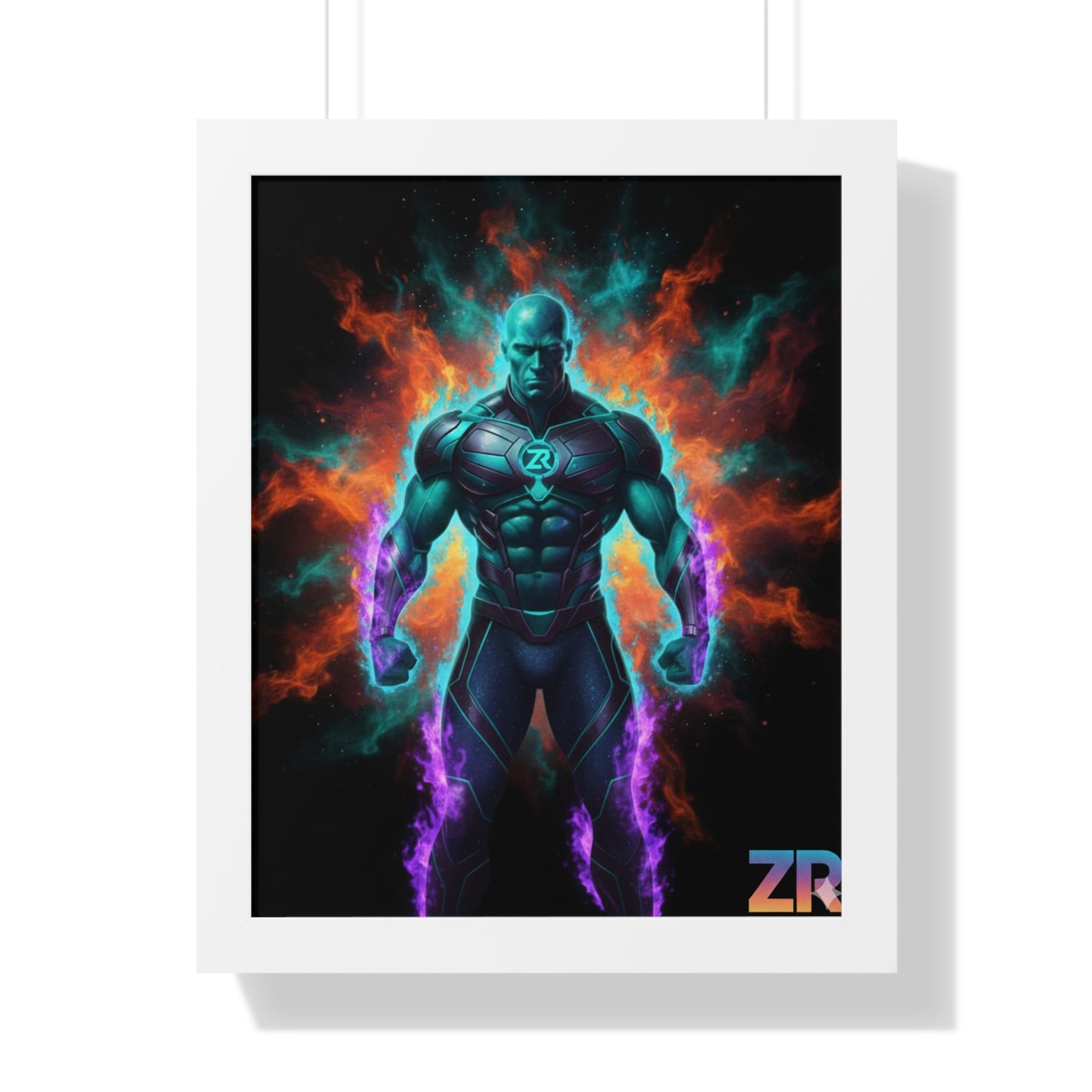 BOSS MAN Cosmic Warrior Wall Art - BLOODLINE™ Power Collection | Zest Rhythm™ Premium Framed Poster