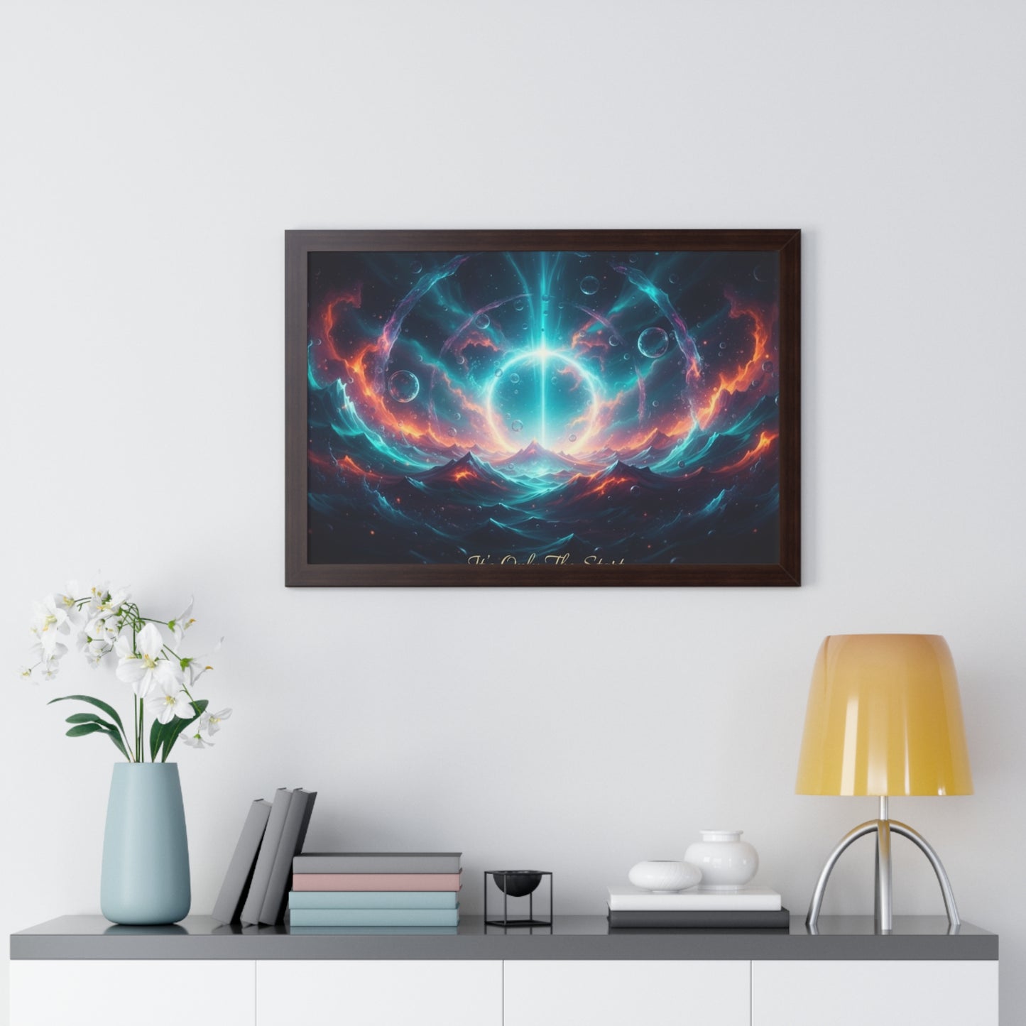 Framed Poster — 'It's Only The Start' Cosmic Nebula Art Print