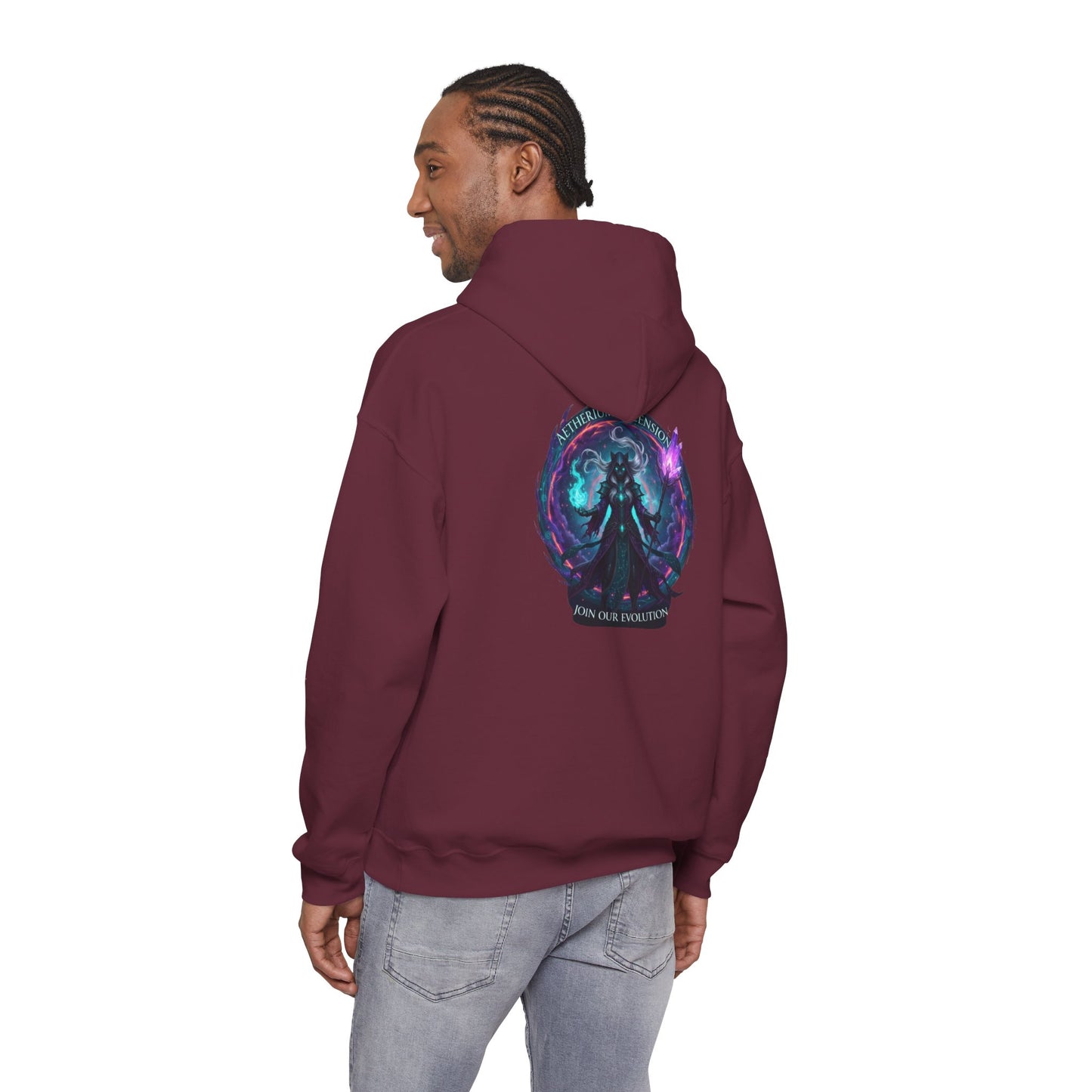 AETHERIUM ASCENSION Sorcerer Hoodie - BLOODLINE™ Dark Fantasy Collection | Zest Rhythm™