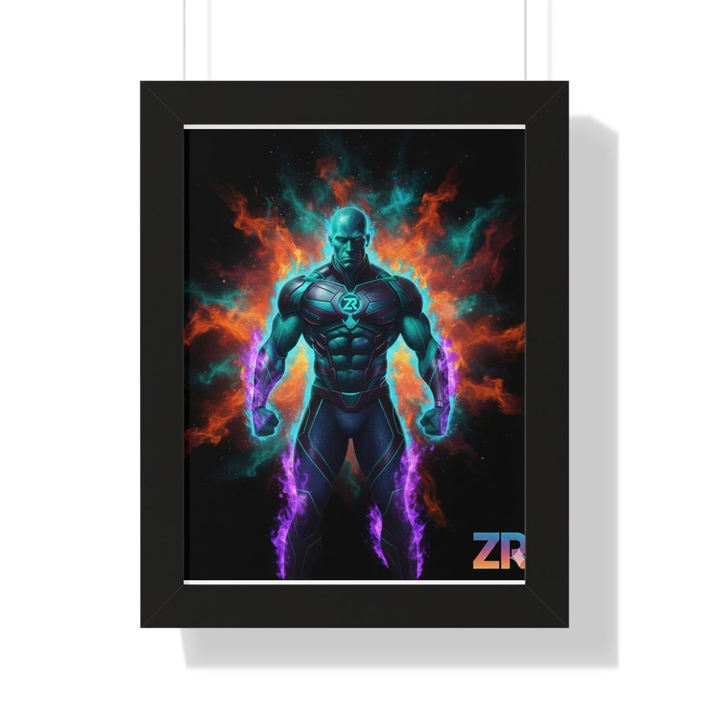 BOSS MAN Cosmic Warrior Wall Art - BLOODLINE™ Power Collection | Zest Rhythm™ Premium Framed Poster