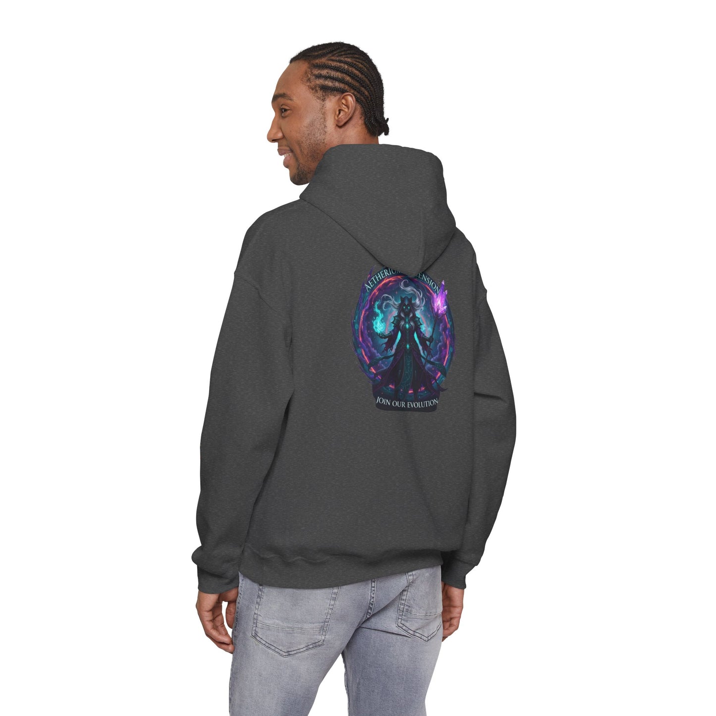 AETHERIUM ASCENSION Sorcerer Hoodie - BLOODLINE™ Dark Fantasy Collection | Zest Rhythm™