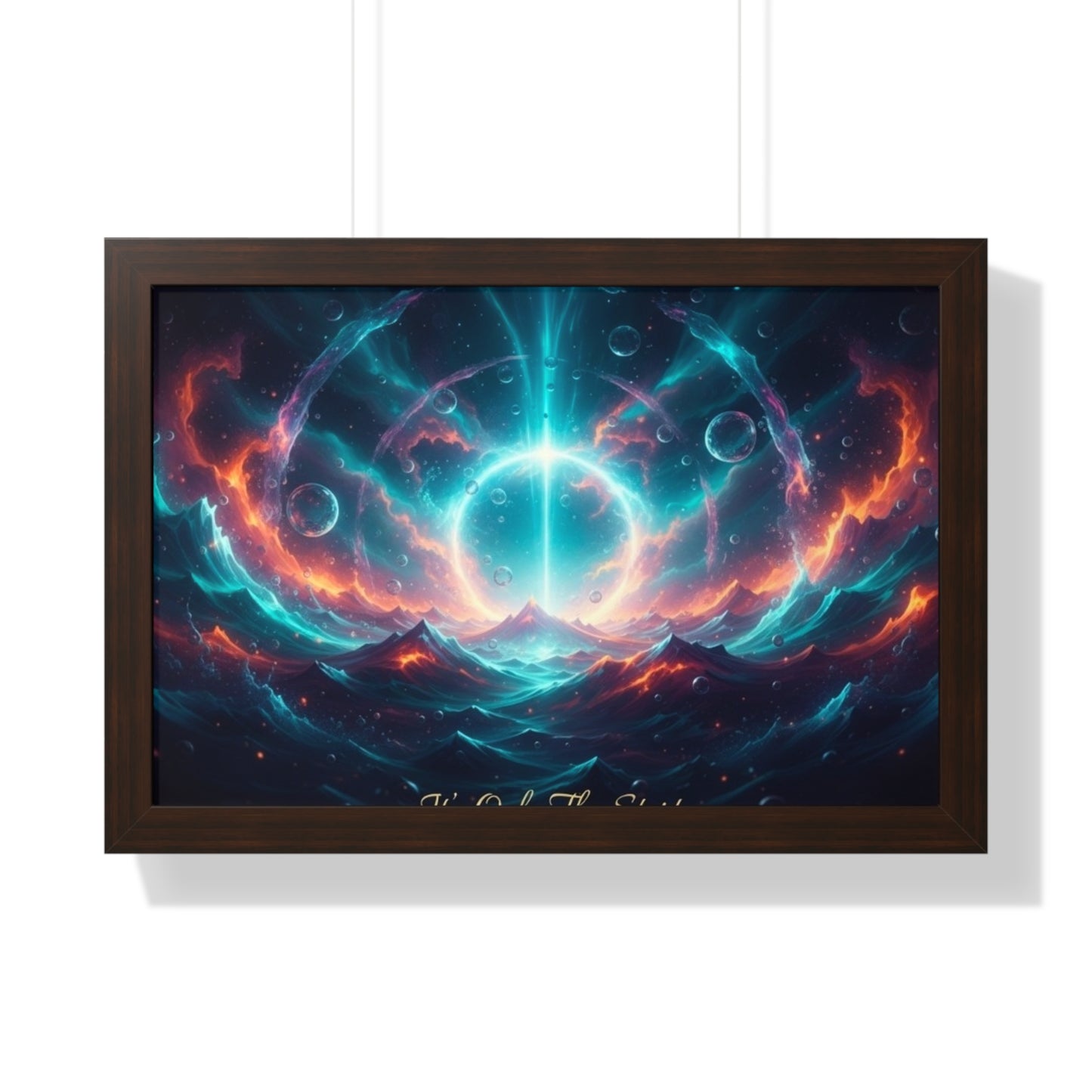 Framed Poster — 'It's Only The Start' Cosmic Nebula Art Print