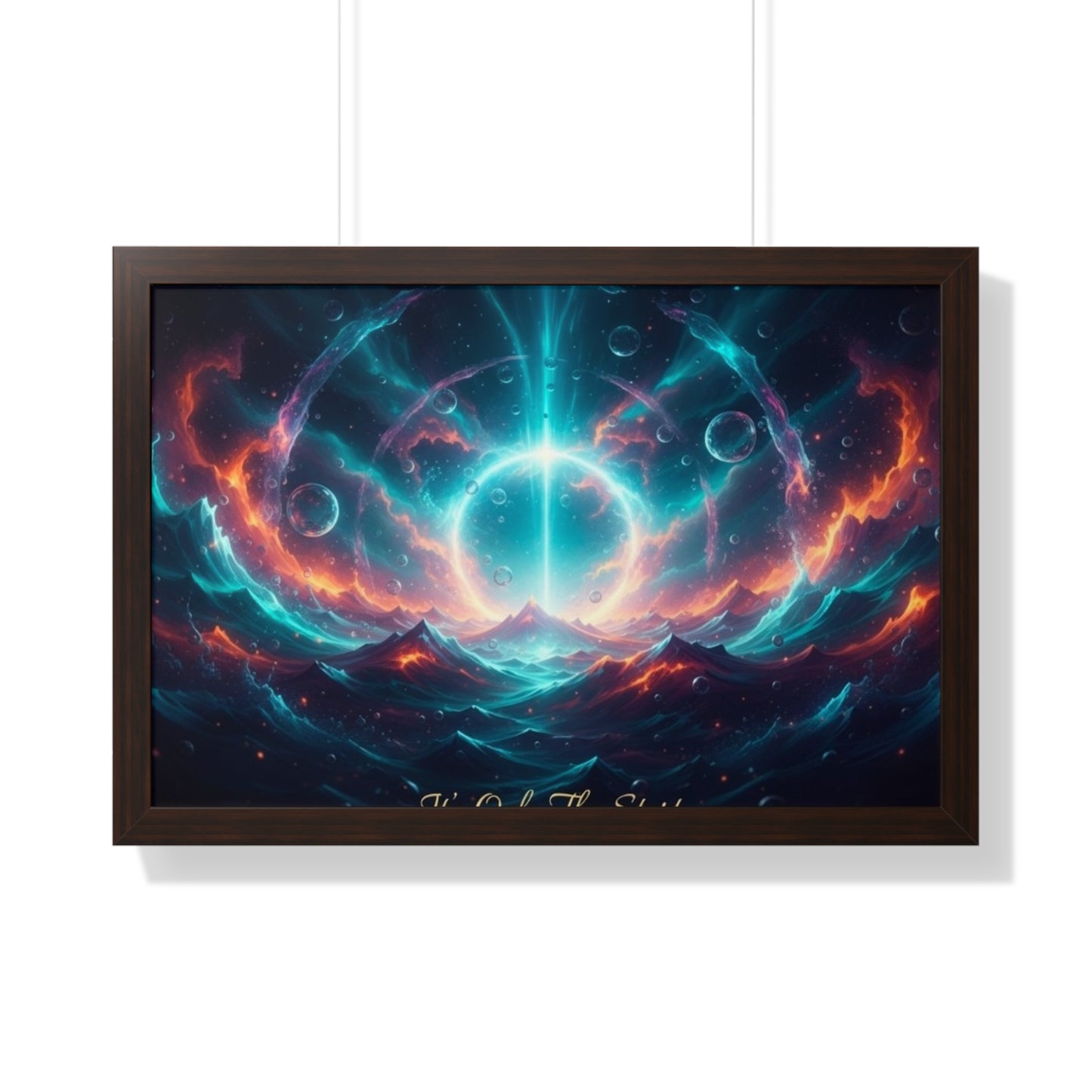 Framed Poster — 'It's Only The Start' Cosmic Nebula Art Print