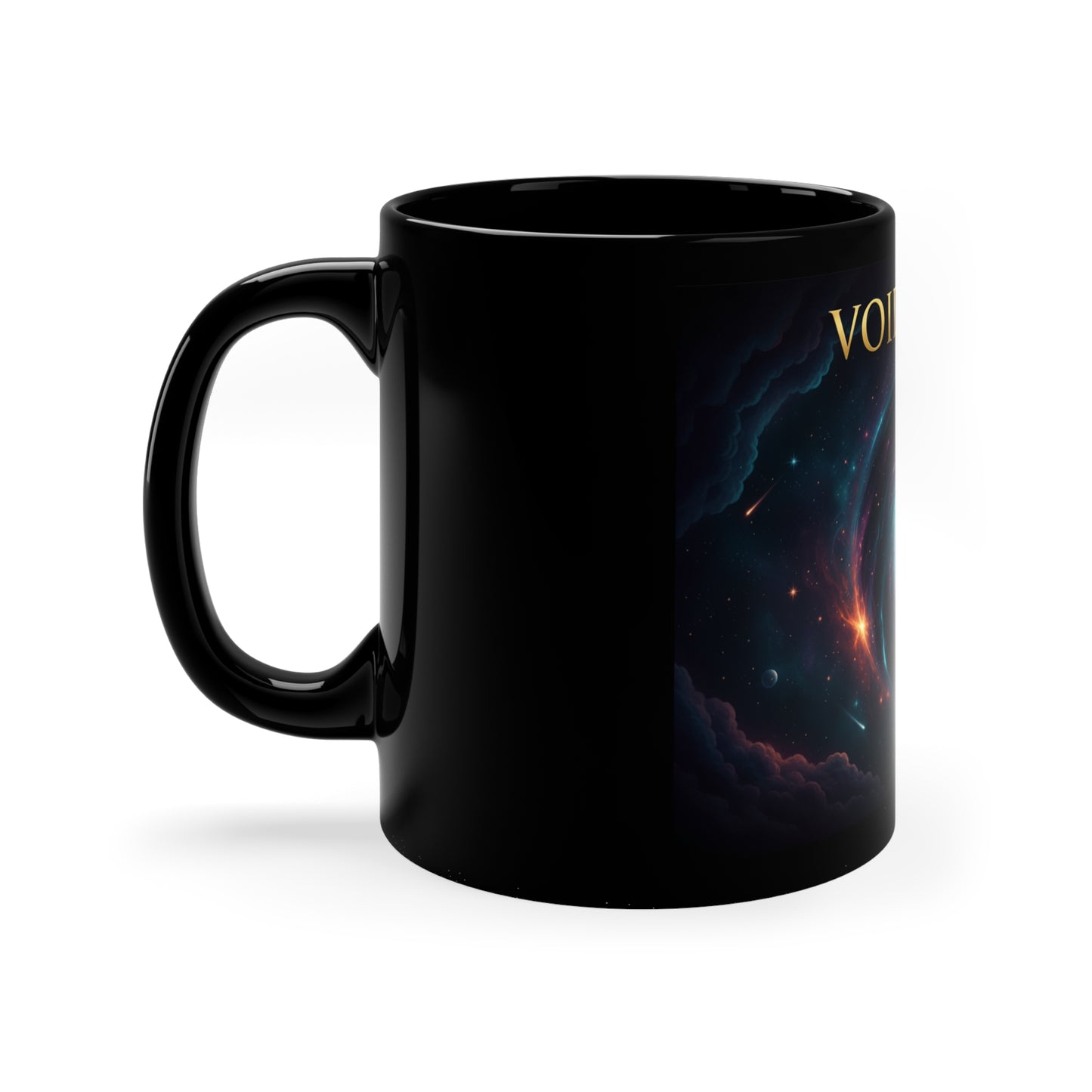 Voidwalker Black Coffee Mug – 11oz Cosmic Galaxy Design