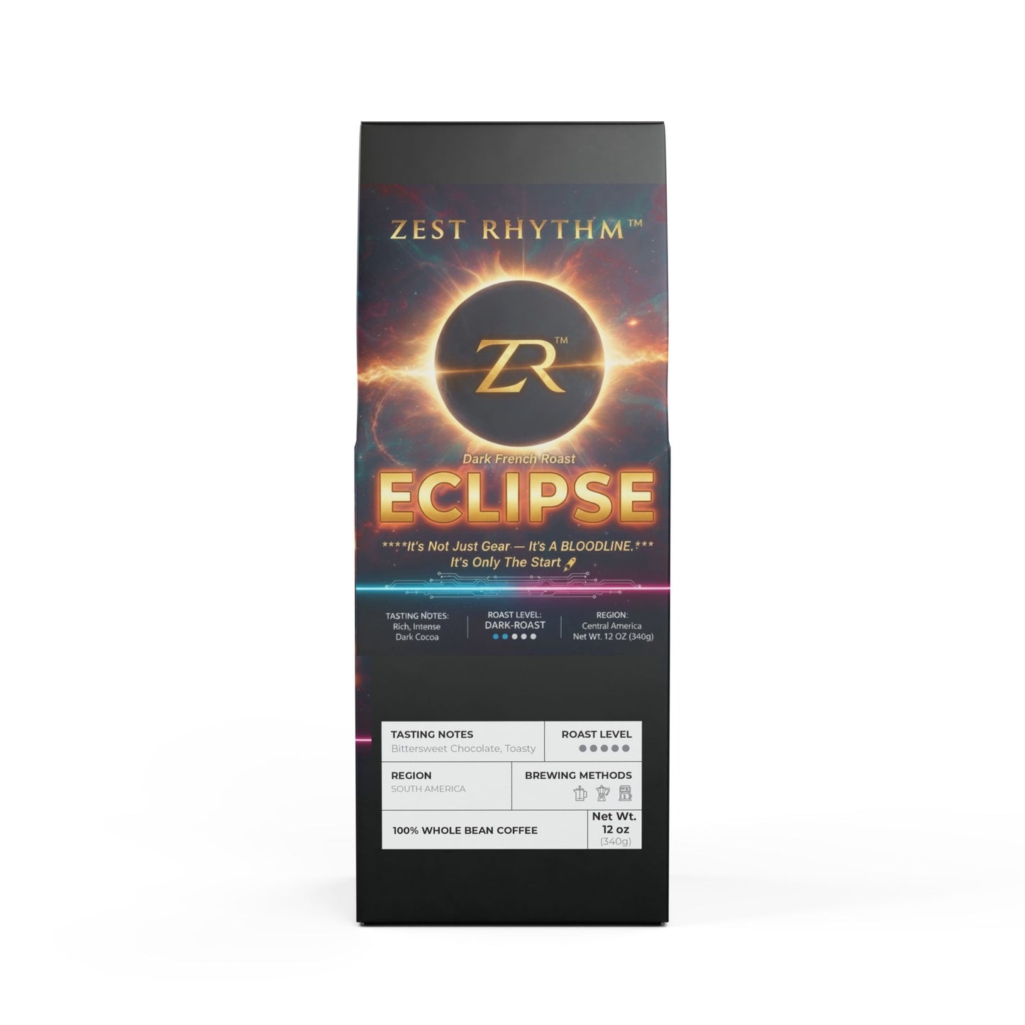 ECLIPSE Dark French Roast Coffee - BLOODLINE™ Collection | zestRhythm™ Premium Cosmic Blend