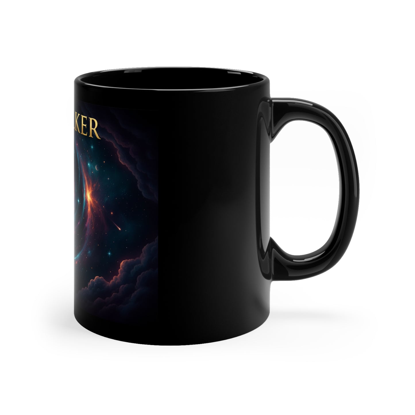 Voidwalker Black Coffee Mug – 11oz Cosmic Galaxy Design