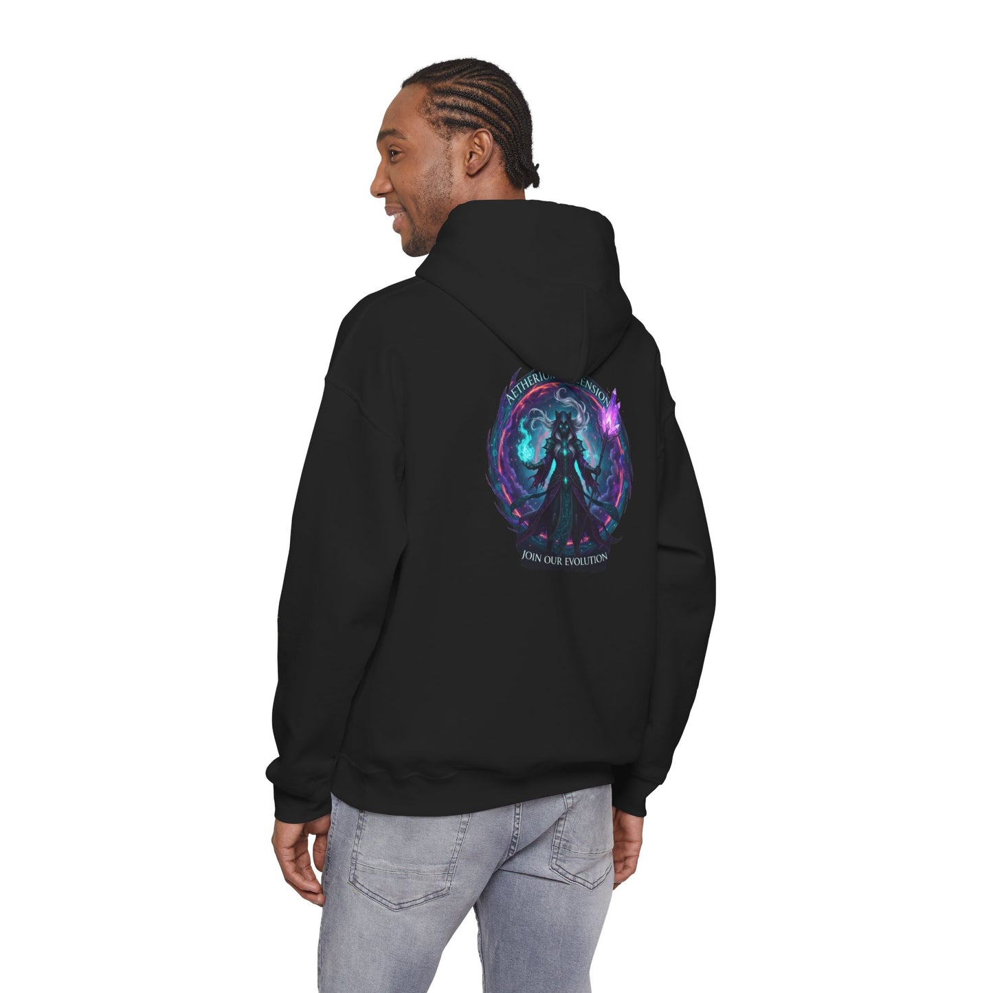 AETHERIUM ASCENSION Sorcerer Hoodie - BLOODLINE™ Dark Fantasy Collection | Zest Rhythm™