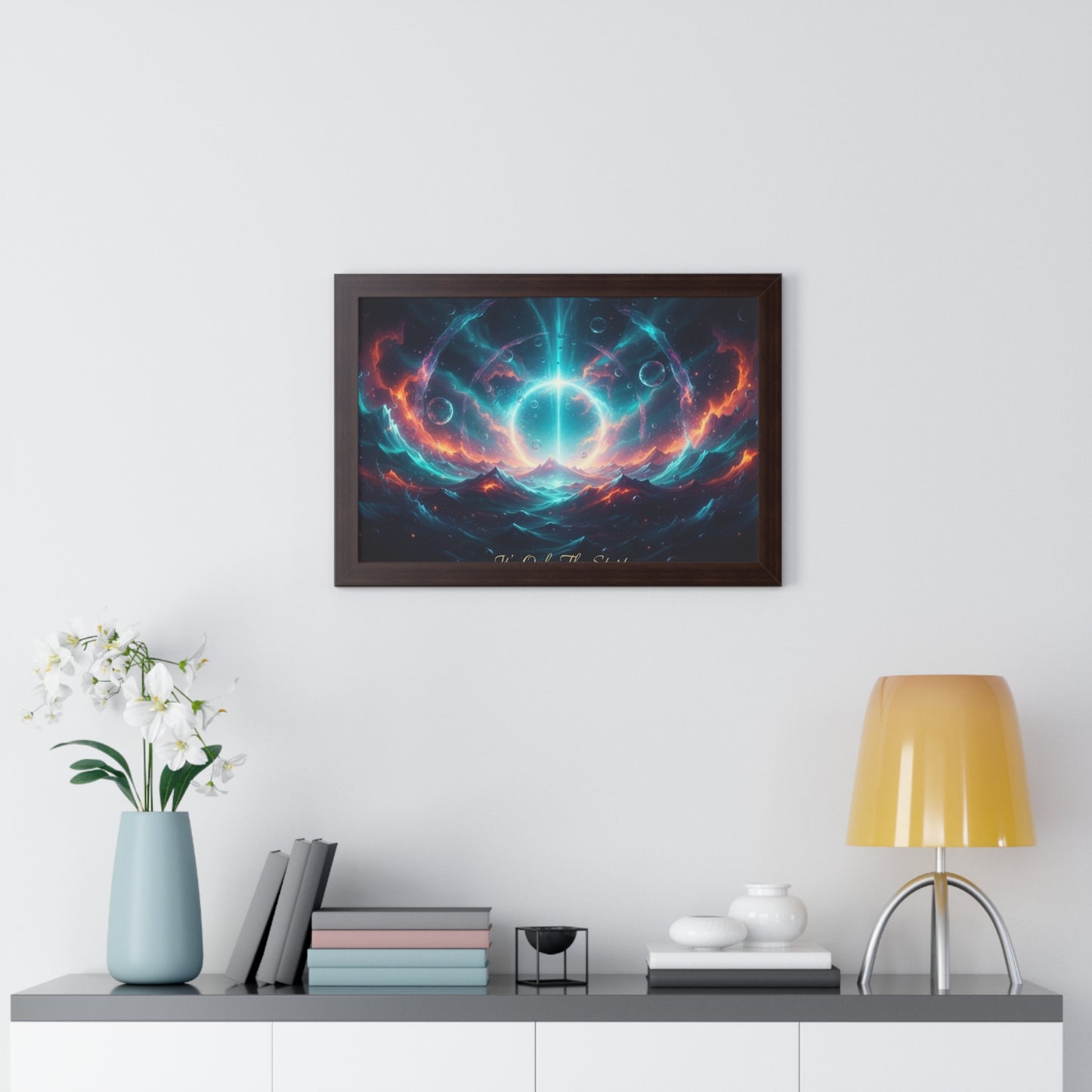 Framed Poster — 'It's Only The Start' Cosmic Nebula Art Print
