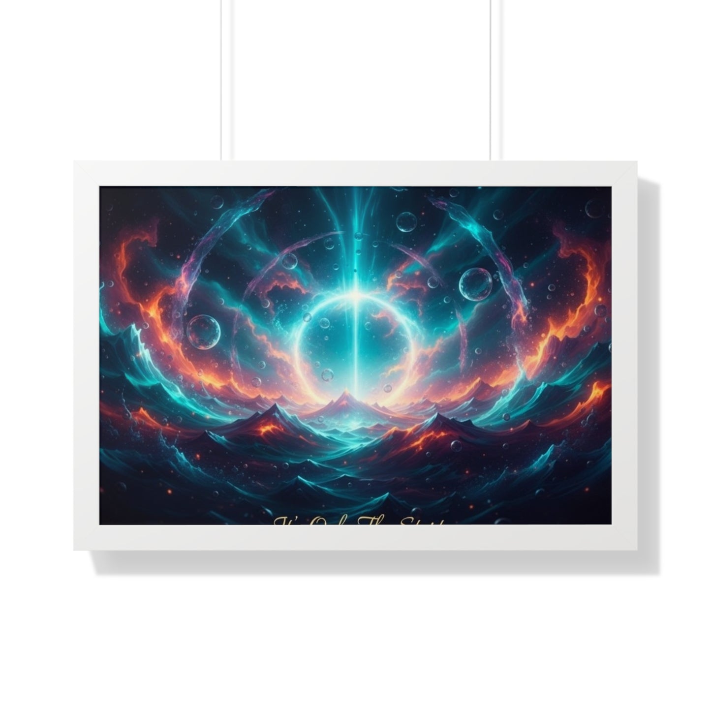 Framed Poster — 'It's Only The Start' Cosmic Nebula Art Print