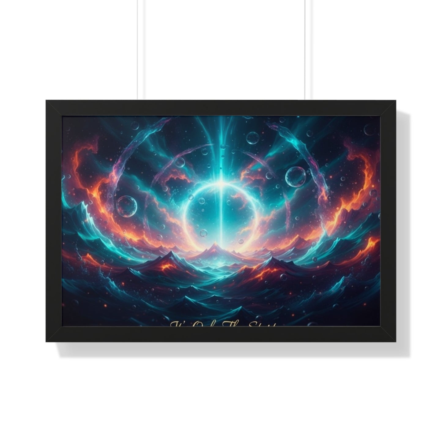 Framed Poster — 'It's Only The Start' Cosmic Nebula Art Print