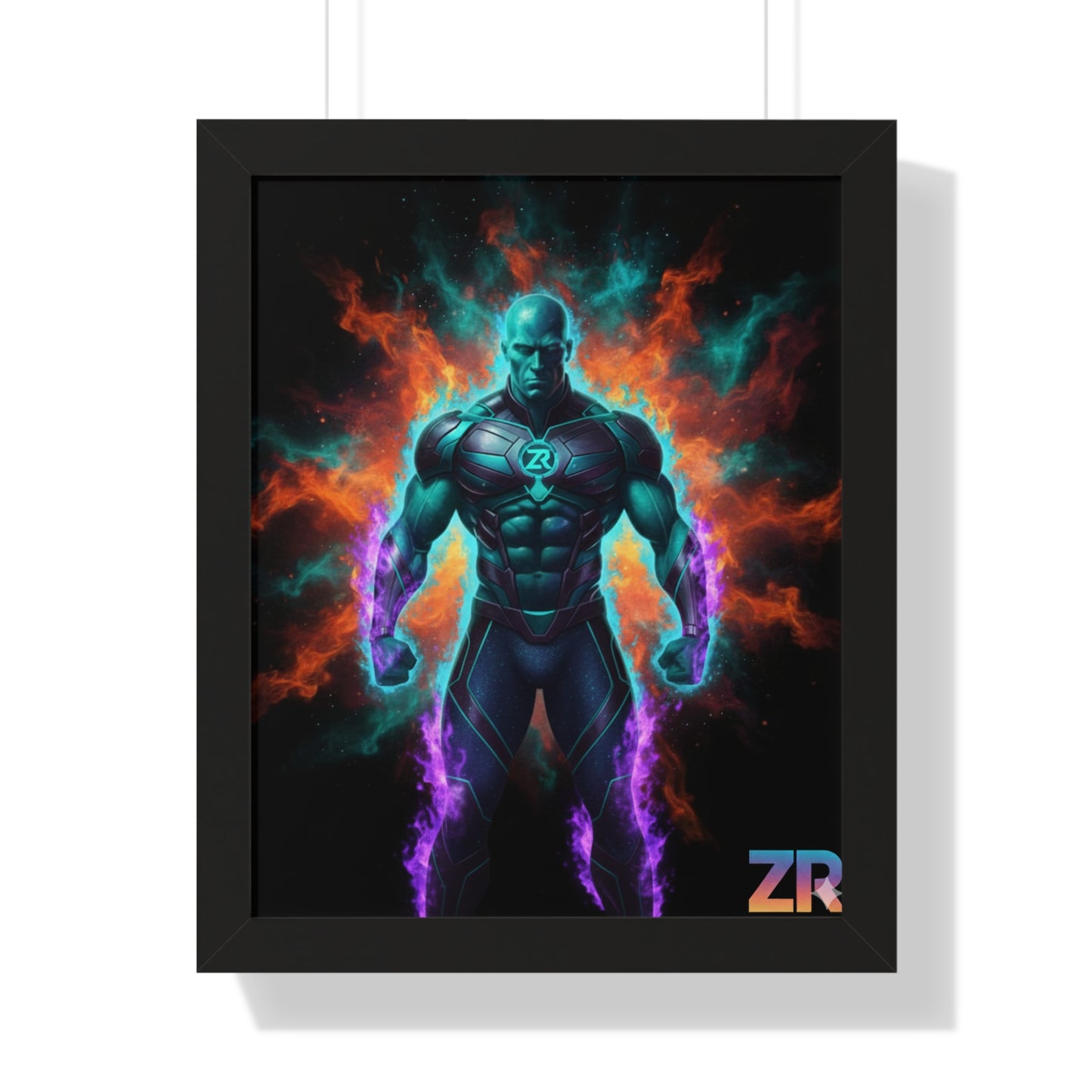 BOSS MAN Cosmic Warrior Wall Art - BLOODLINE™ Power Collection | Zest Rhythm™ Premium Framed Poster