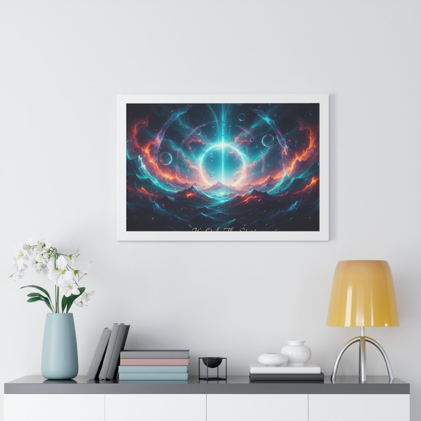 Framed Poster — 'It's Only The Start' Cosmic Nebula Art Print