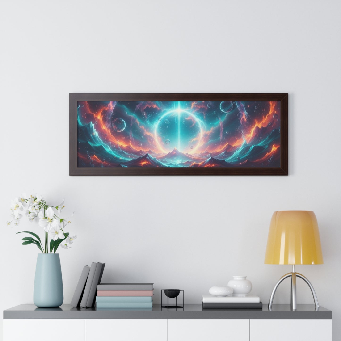 Framed Poster — 'It's Only The Start' Cosmic Nebula Art Print