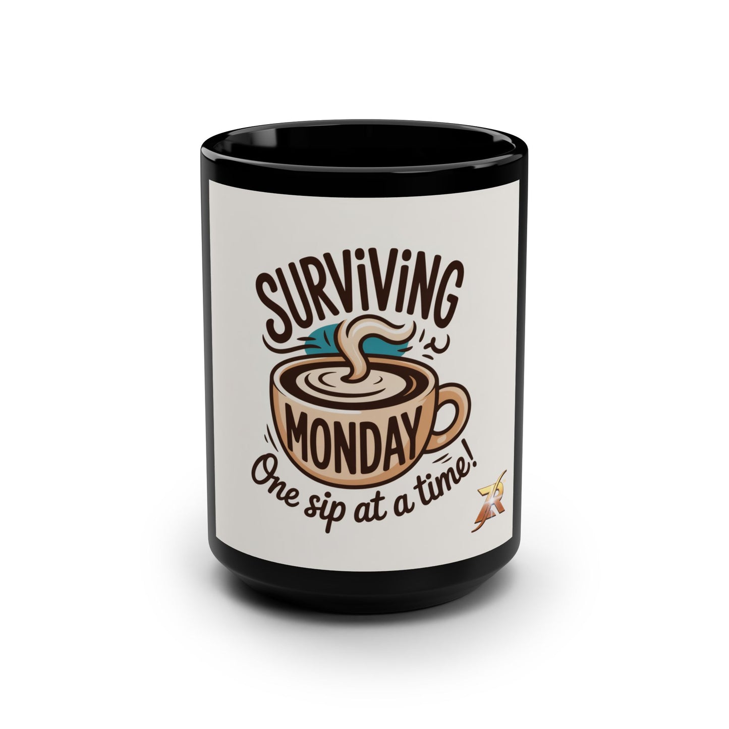 Surviving Monday Coffee Mug - "One Sip at a Time" 15oz