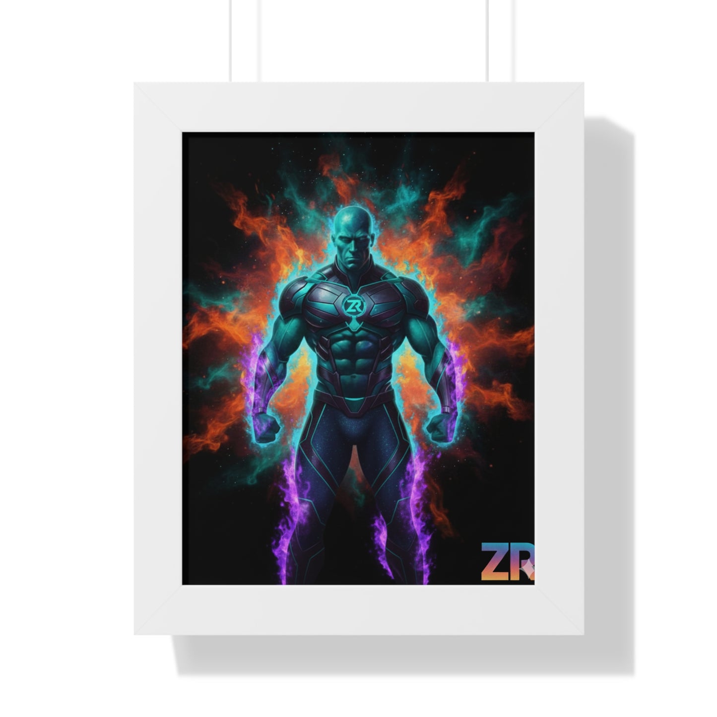 BOSS MAN Cosmic Warrior Wall Art - BLOODLINE™ Power Collection | Zest Rhythm™ Premium Framed Poster