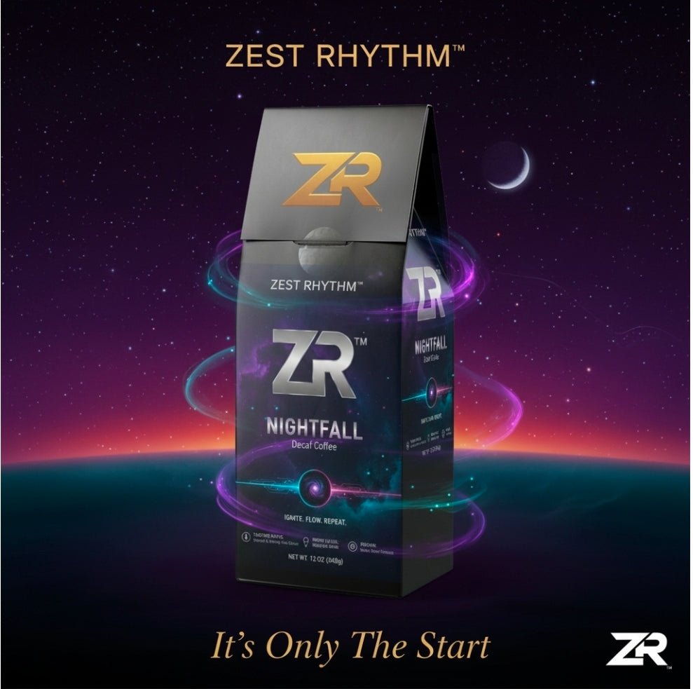 NIGHTFALL Decaf Coffee - BLOODLINE™ Collection | ZEST RHYTHM™ Premium Cosmic Blend