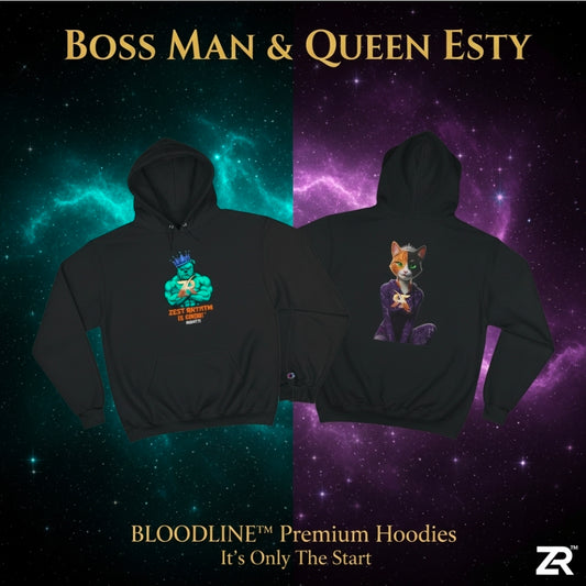 BOSS MAN & QUEEN ESTY Power Couple Hoodie - BLOODLINE™ Mascot Collection | Zest Rhythm™