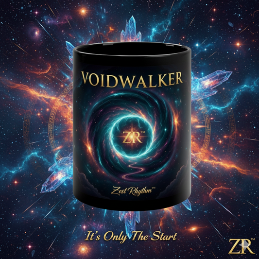 Voidwalker Black Coffee Mug – 11oz Cosmic Galaxy Design