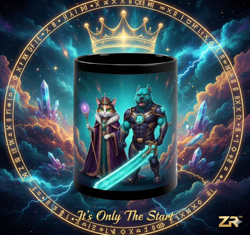 BOSS MAN & QUEEN ESTY Collector's Mug - BLOODLINE Statement Collection | Zest Rhythm Premium Black Ceramic 11oz