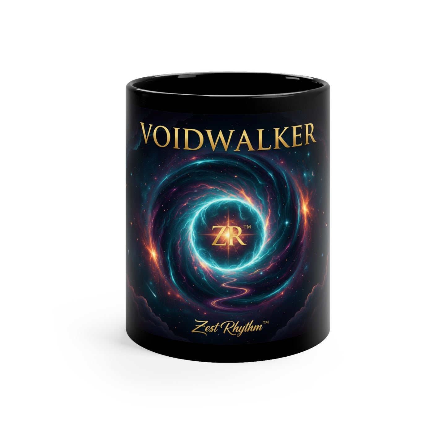 Voidwalker Black Coffee Mug – 11oz Cosmic Galaxy Design