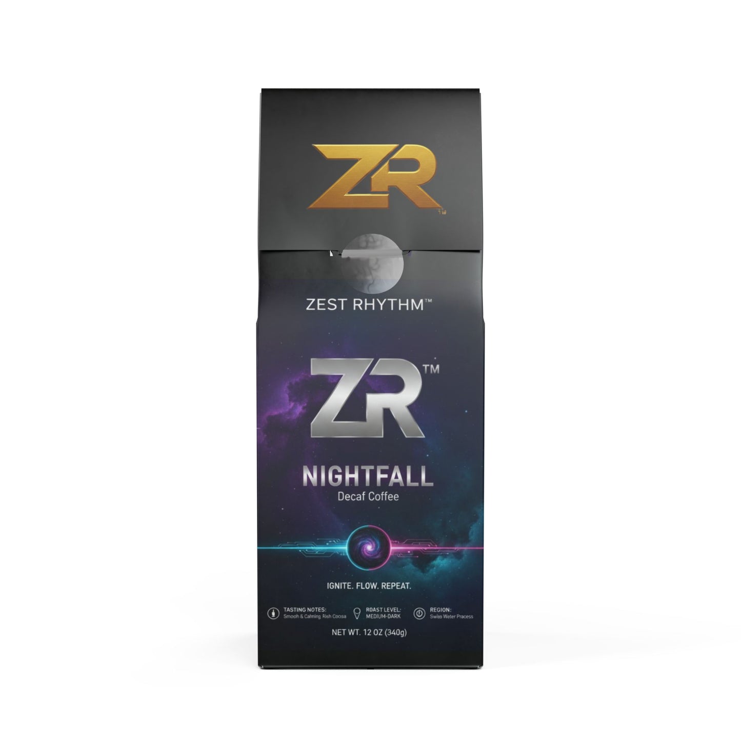 NIGHTFALL Decaf Coffee - BLOODLINE™ Collection | ZEST RHYTHM™ Premium Cosmic Blend