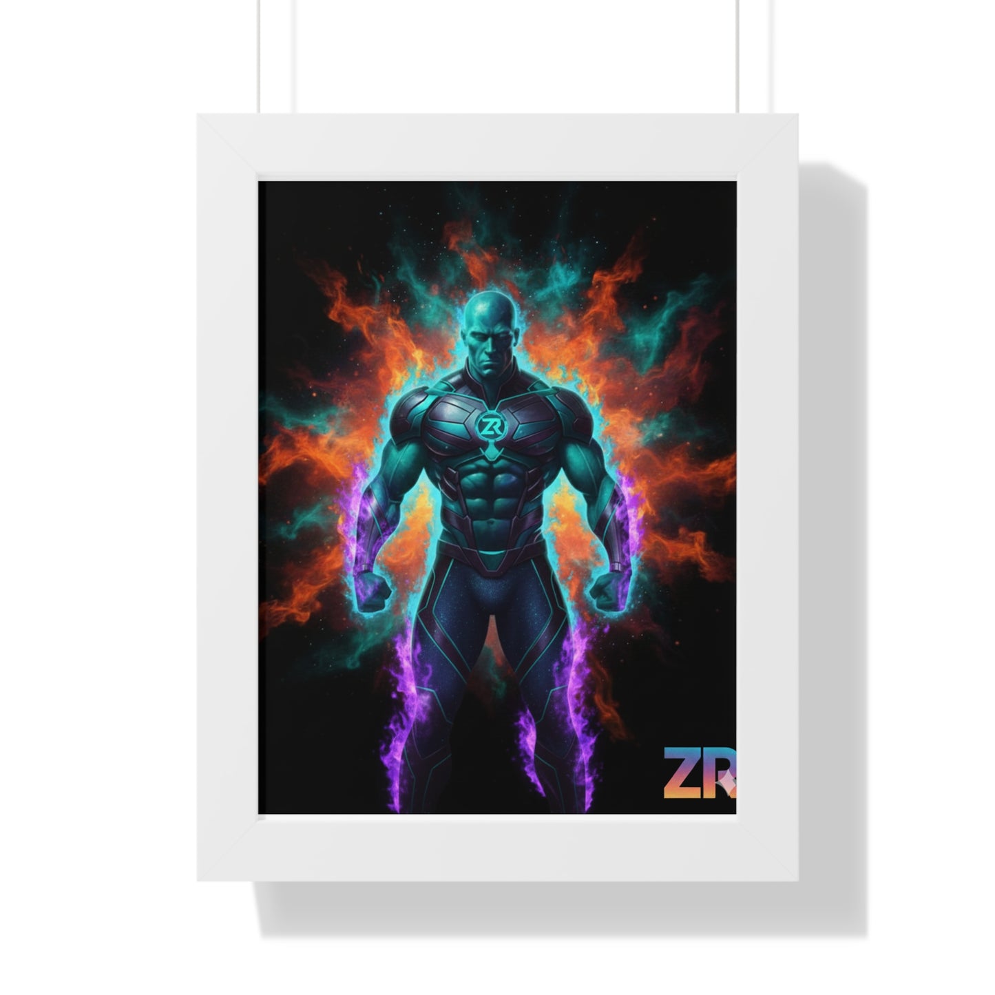 BOSS MAN Cosmic Warrior Wall Art - BLOODLINE™ Power Collection | Zest Rhythm™ Premium Framed Poster