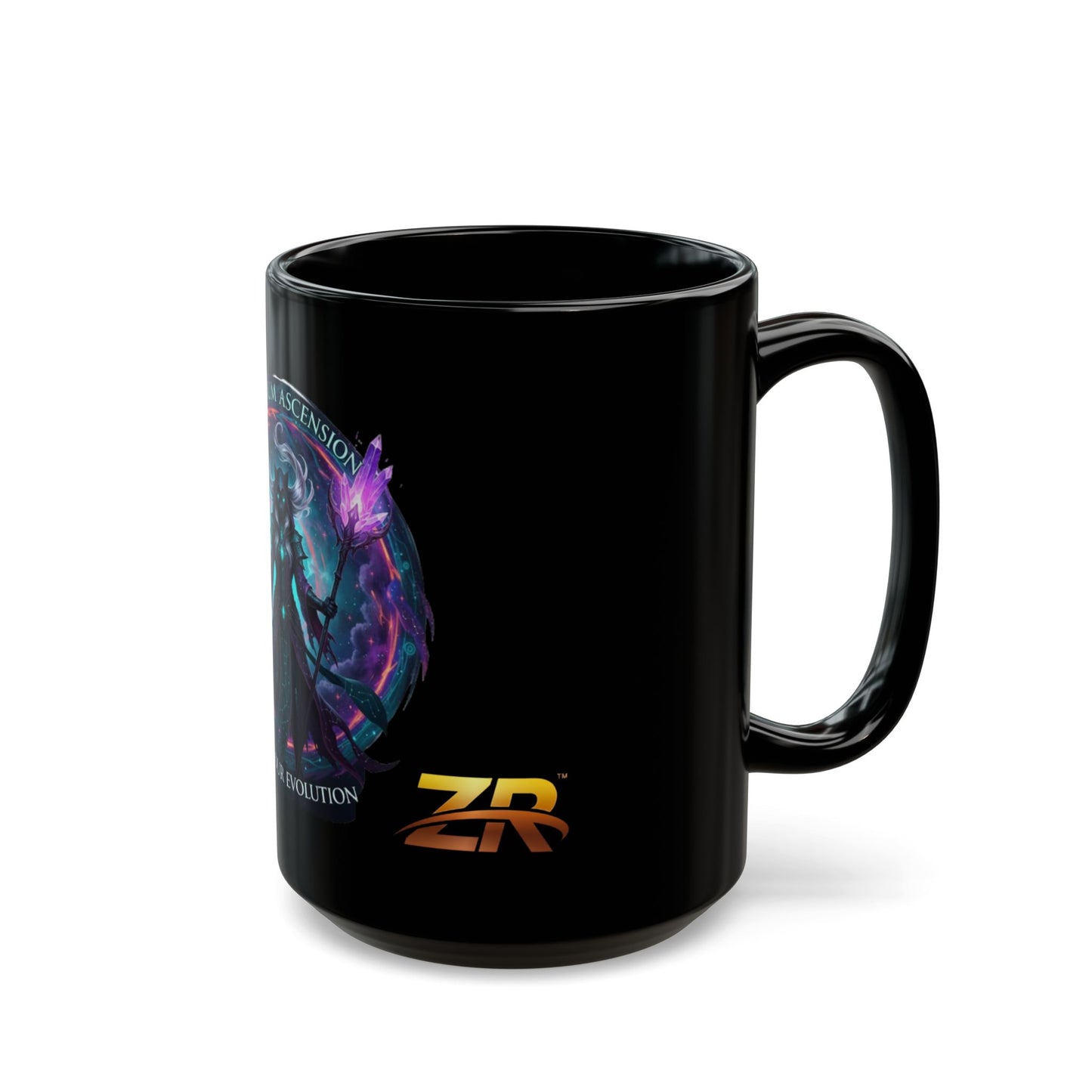 AETHERIUM ASCENSION Black Mug - BLOODLINE™ Dark Fantasy Collection | Zest Rhythm™