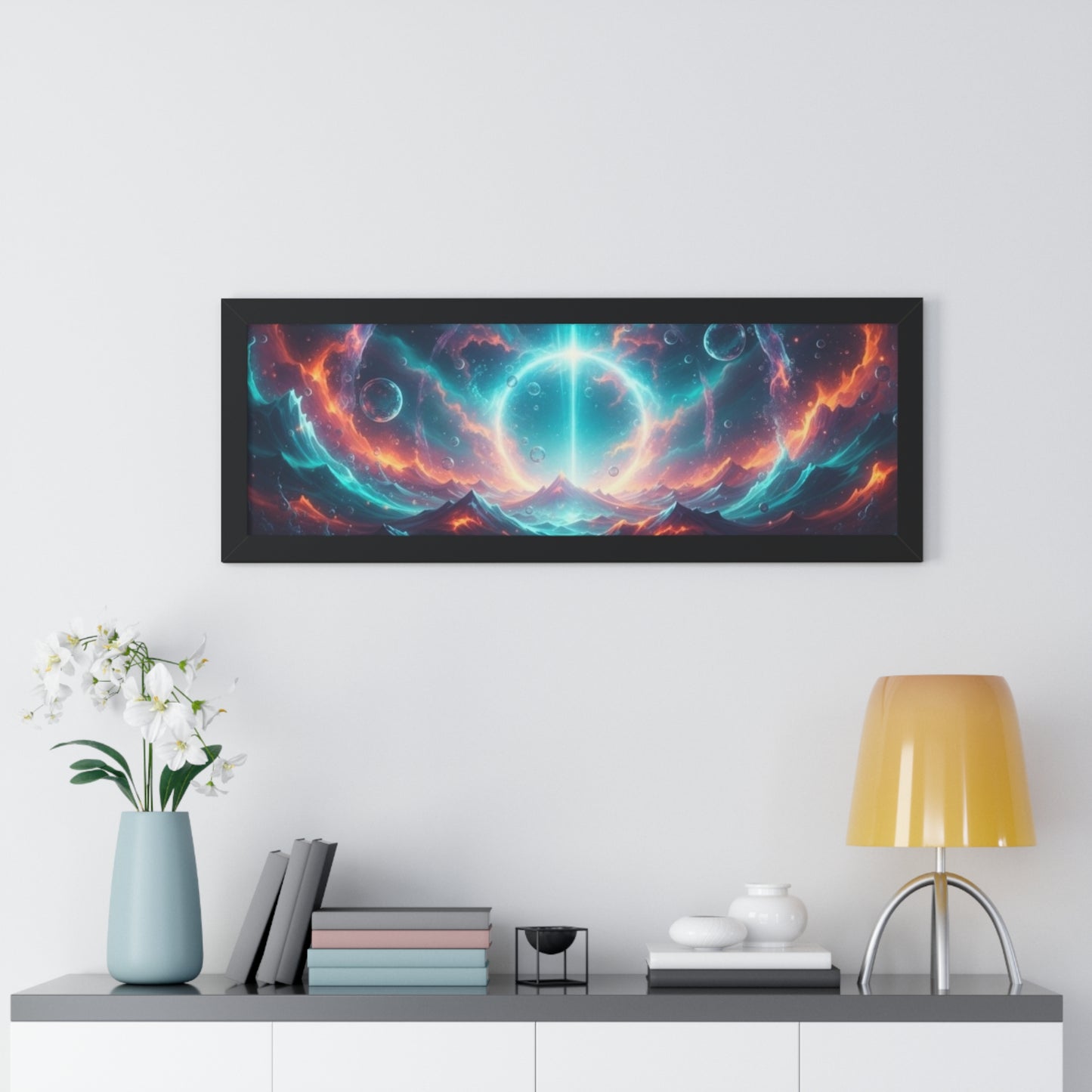 Framed Poster — 'It's Only The Start' Cosmic Nebula Art Print