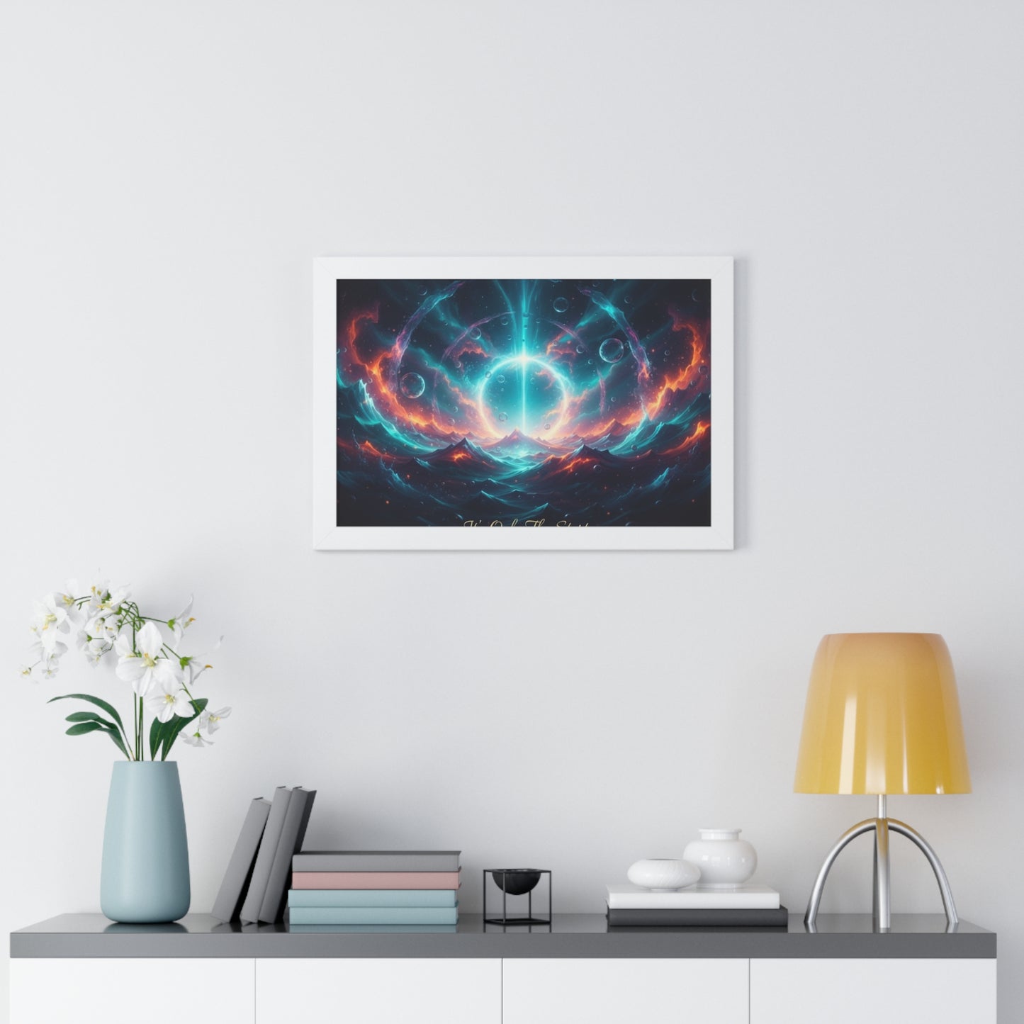 Framed Poster — 'It's Only The Start' Cosmic Nebula Art Print