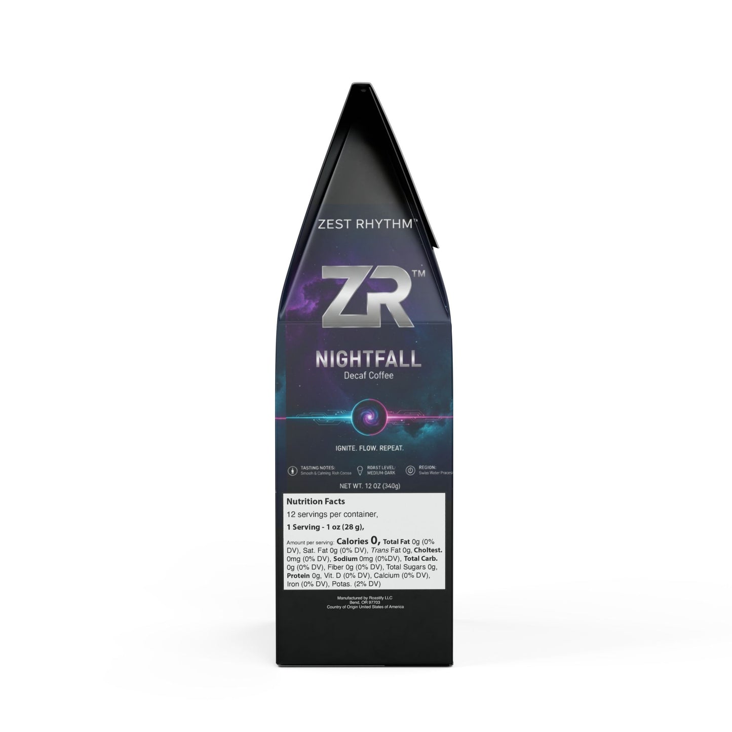 NIGHTFALL Decaf Coffee - BLOODLINE™ Collection | ZEST RHYTHM™ Premium Cosmic Blend