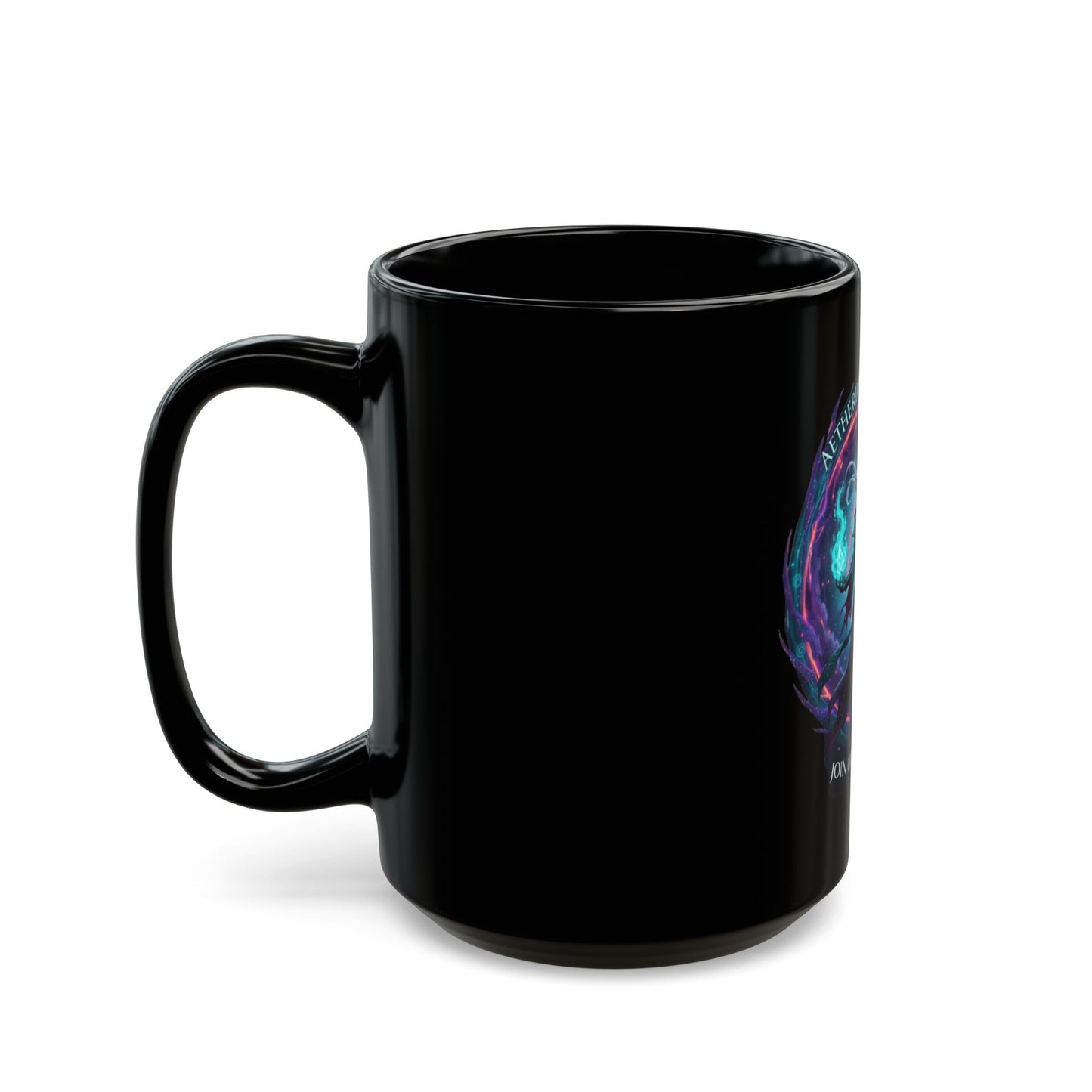AETHERIUM ASCENSION Black Mug - BLOODLINE™ Dark Fantasy Collection | Zest Rhythm™