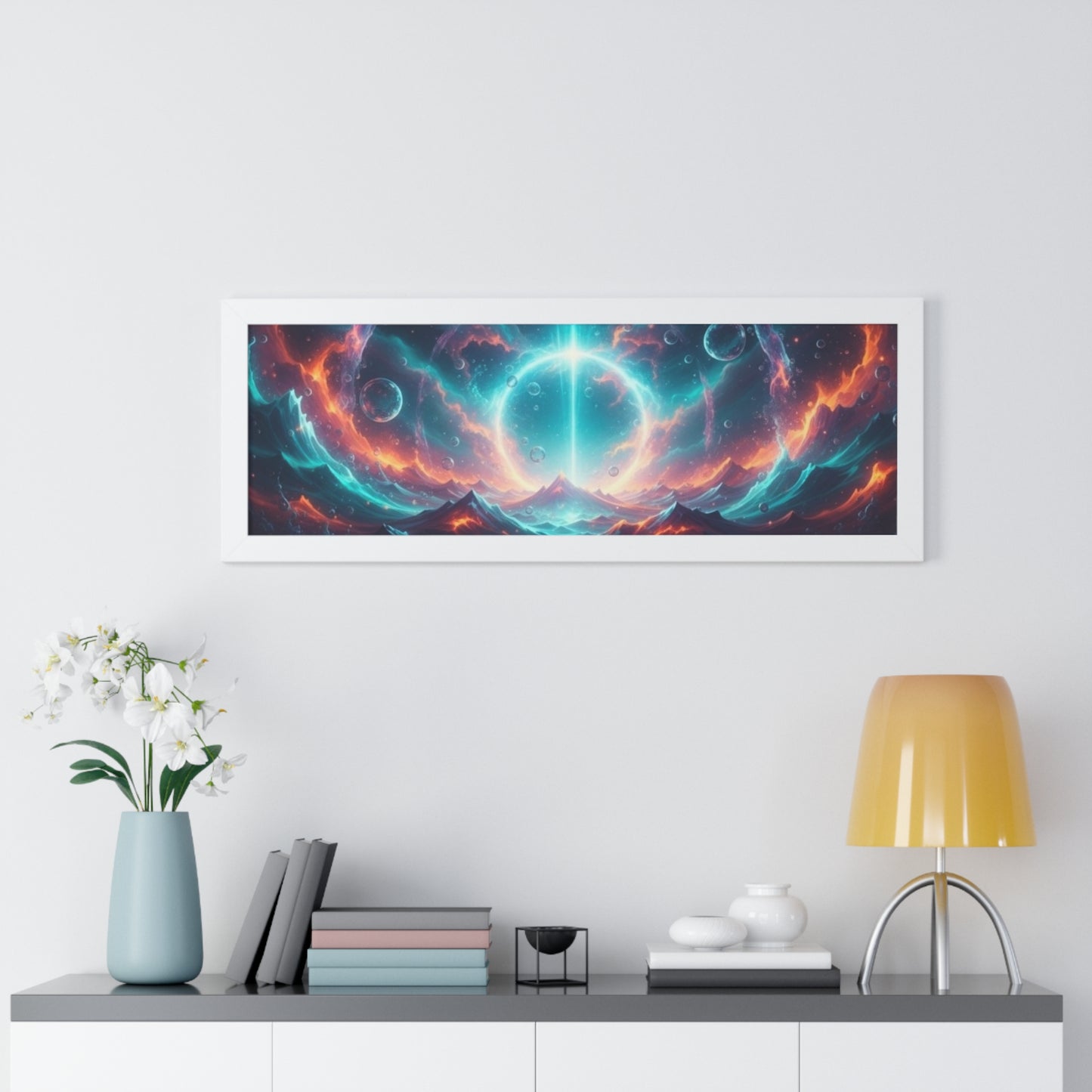Framed Poster — 'It's Only The Start' Cosmic Nebula Art Print