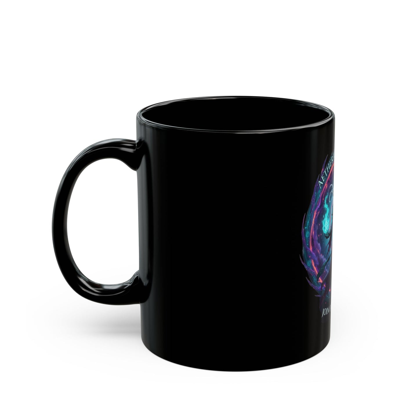 AETHERIUM ASCENSION Black Mug - BLOODLINE™ Dark Fantasy Collection | Zest Rhythm™
