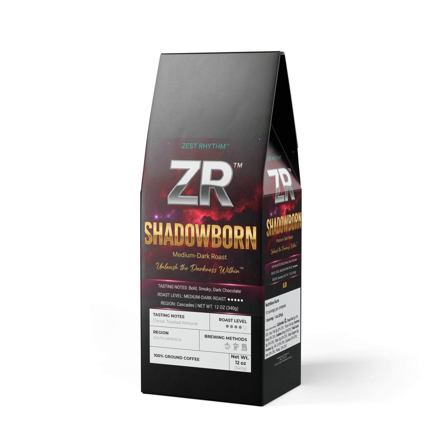 SHADOWBORN Medium-Dark Roast Coffee - BLOODLINE™ Collection | Zest Rhythm™ Premium Cosmic Blend