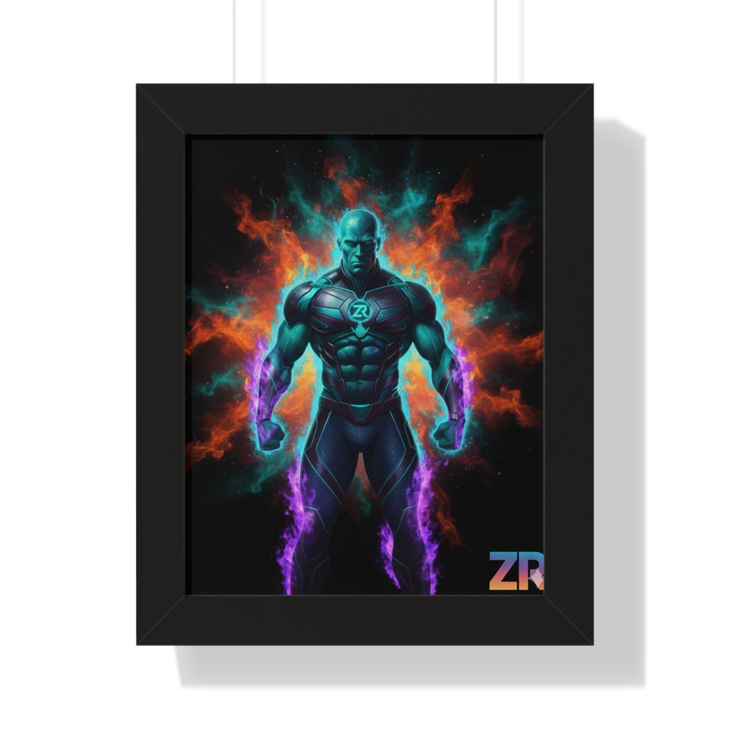 BOSS MAN Cosmic Warrior Wall Art - BLOODLINE™ Power Collection | Zest Rhythm™ Premium Framed Poster