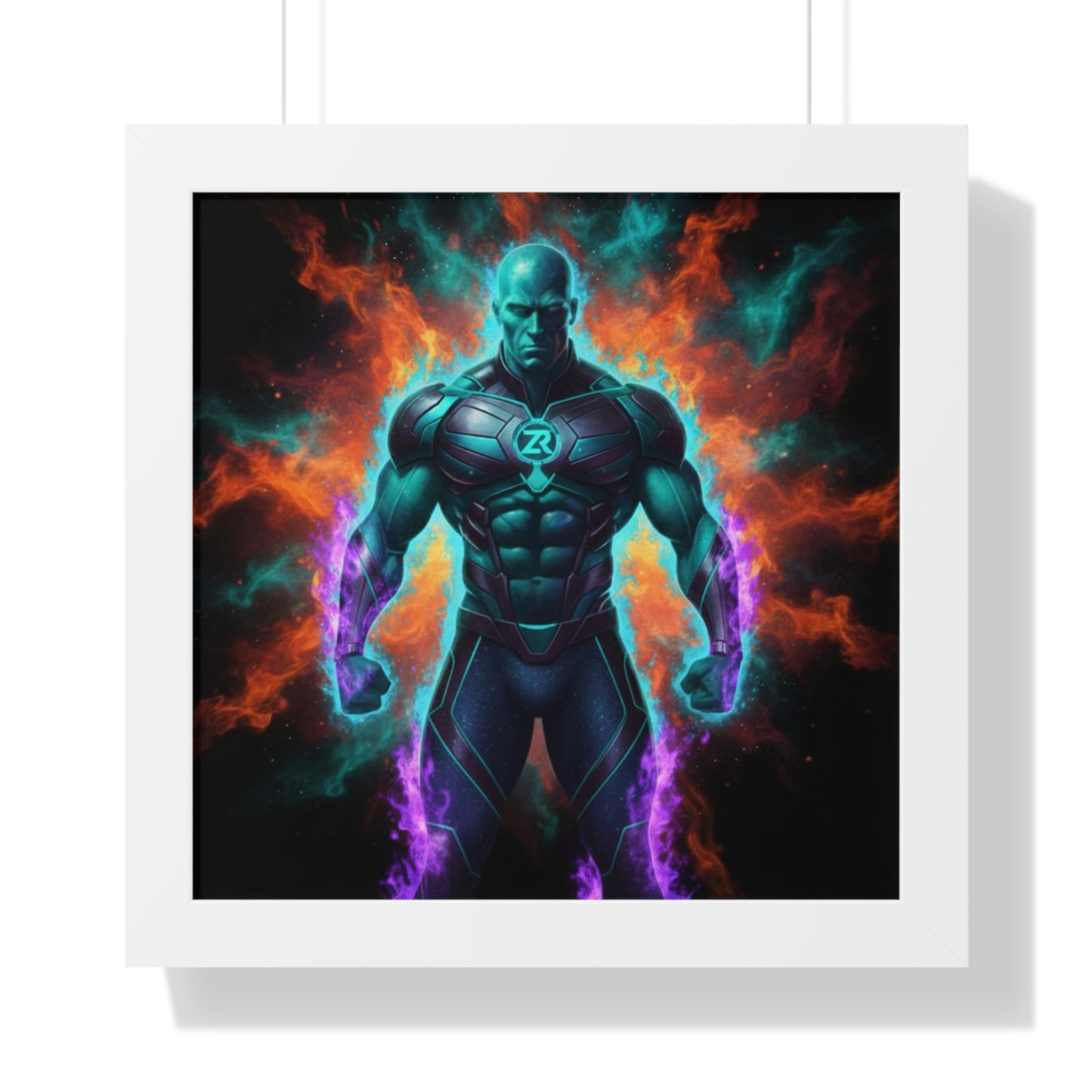 BOSS MAN Cosmic Warrior Wall Art - BLOODLINE™ Power Collection | Zest Rhythm™ Premium Framed Poster