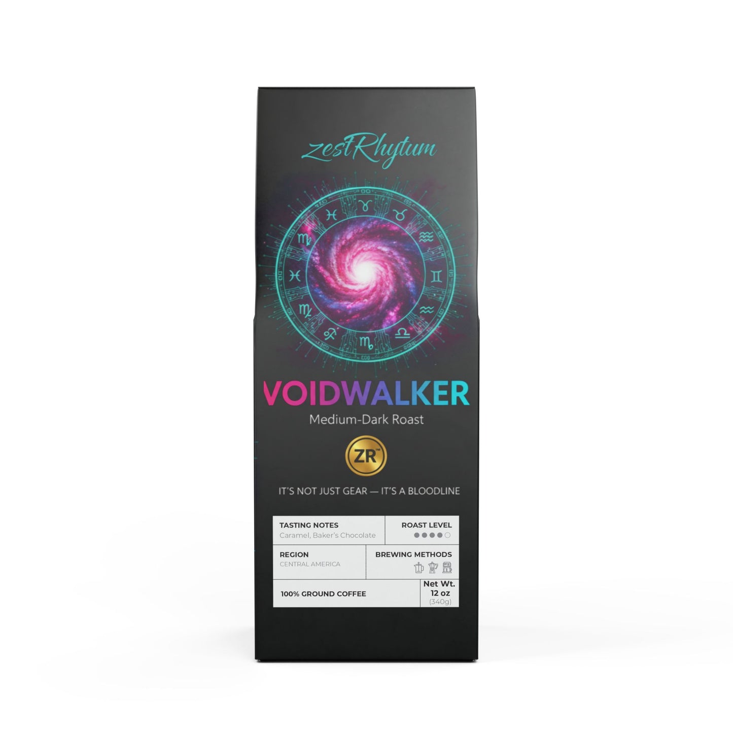 VOIDWALKER Medium-Dark Roast Coffee - BLOODLINE™ Collection | Zest Rhythm™ Premium Cosmic Blend
