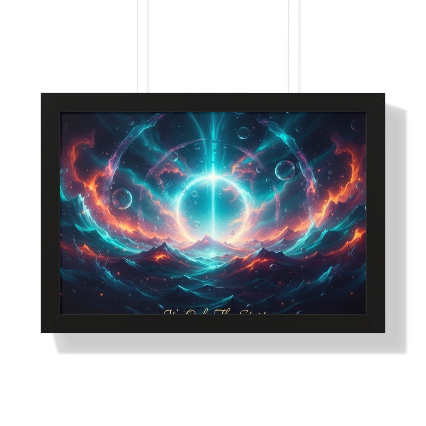 Framed Poster — 'It's Only The Start' Cosmic Nebula Art Print