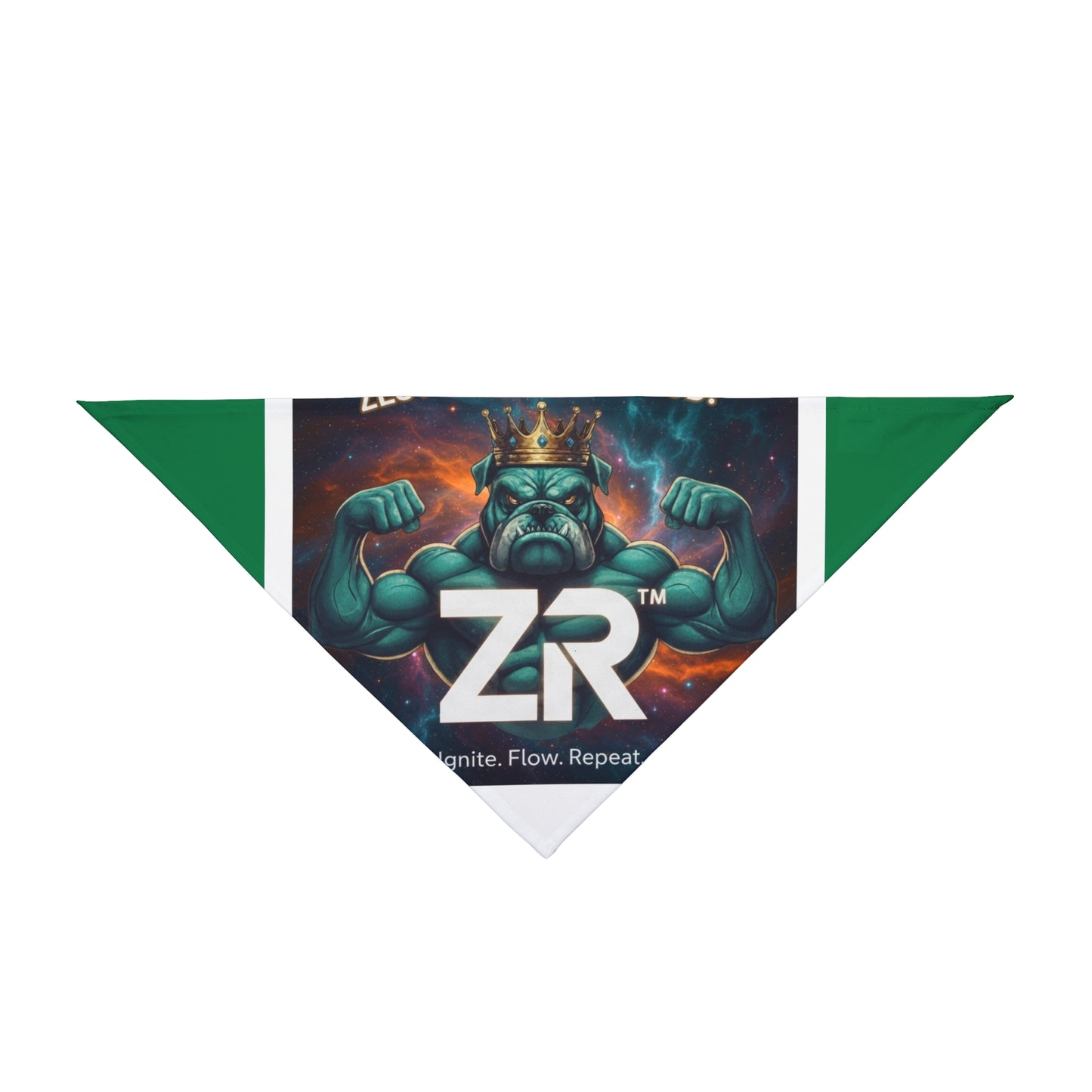 ZR King Bulldog Pet Bandana – Bold Gaming-Inspired Dog Scarf