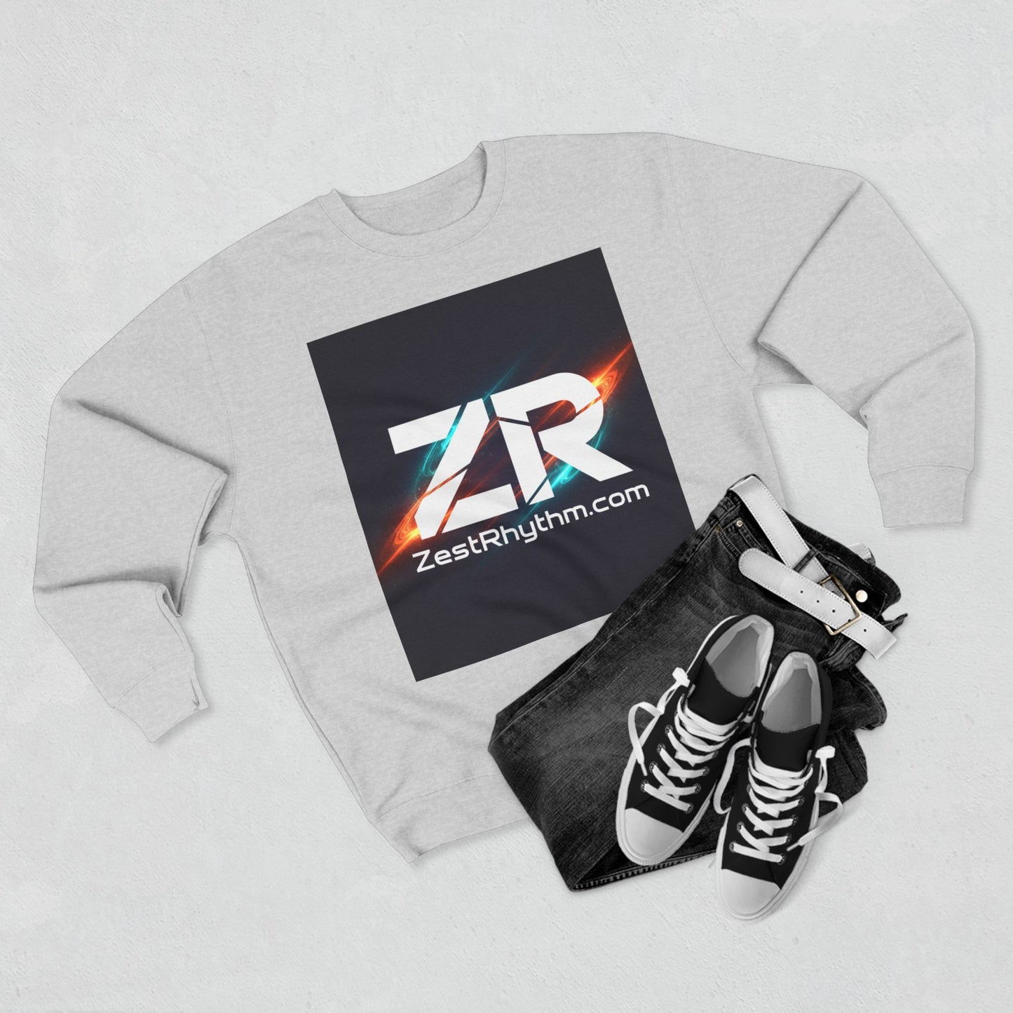 ZestRhythm® Cosmic Bulldog Crewneck Sweatshirt — Premium Fleece Streetwear