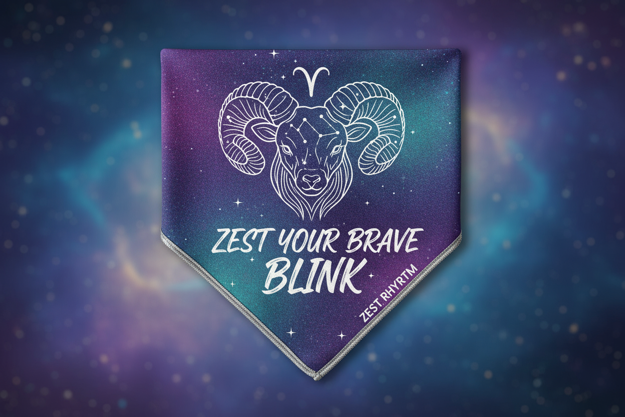 Aries Charge Pet Bandana Detail