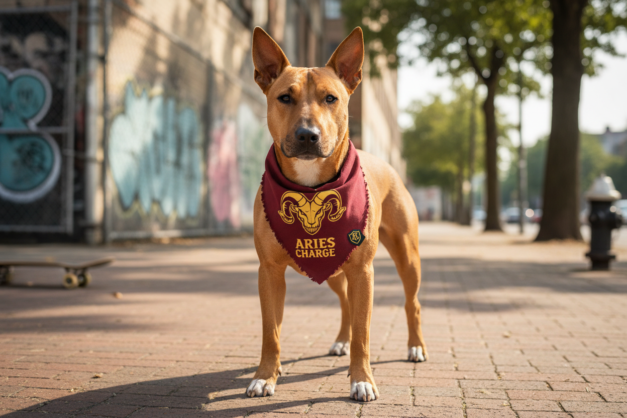 Aries Charge Pet Bandana Lifestyle