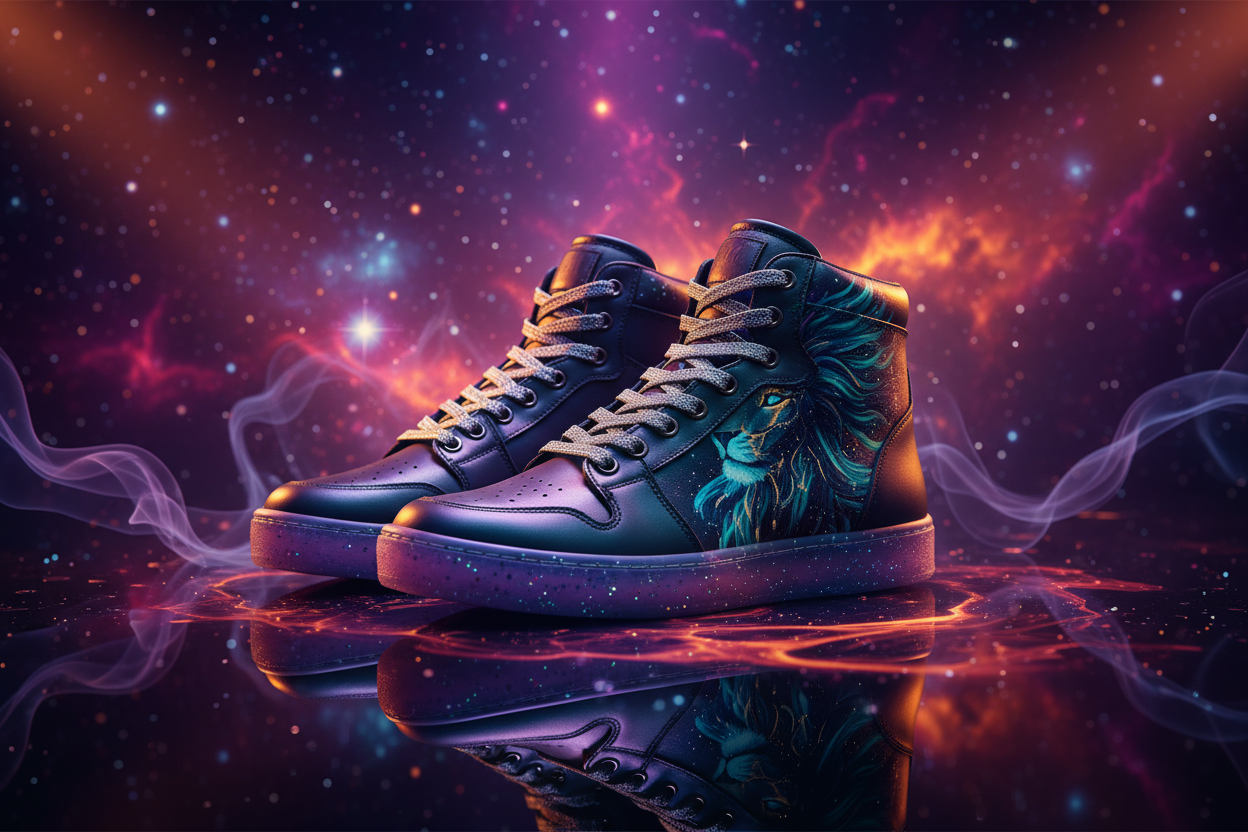 Leo Lion Pitbull High-Tops — Celestial Zodiac Sneakers | Zest Rhythm