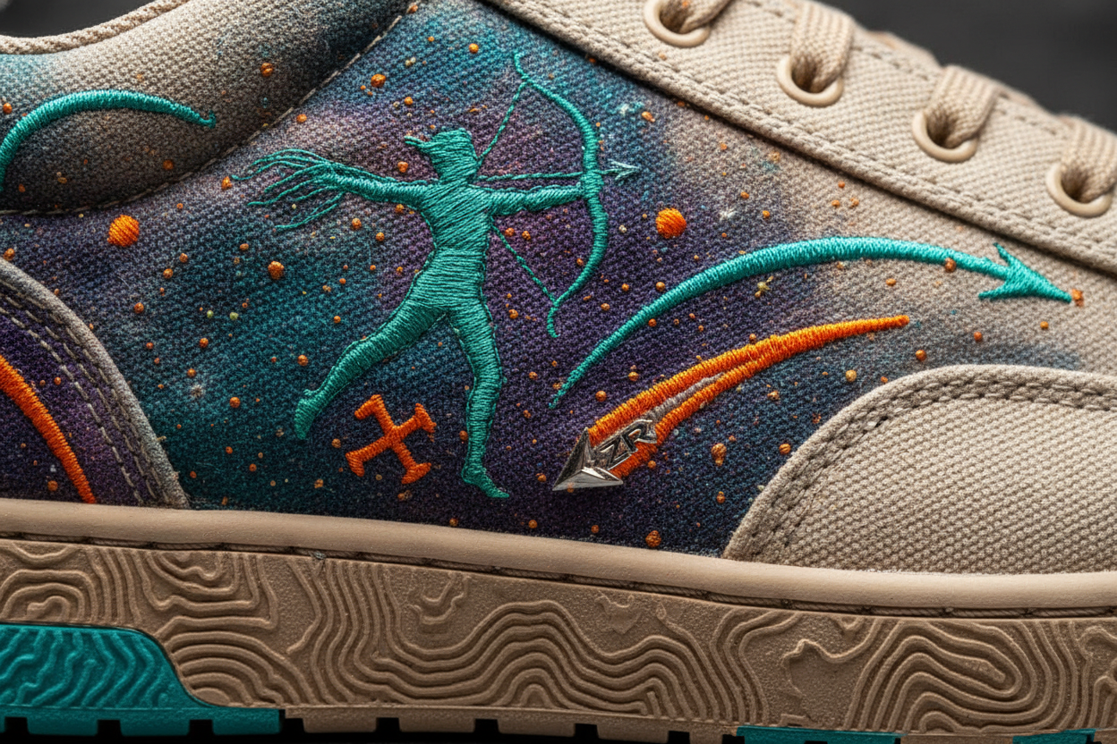 Sagittarius Archer Pitbull High-Tops — Celestial Zodiac Sneakers | Zest Rhythm