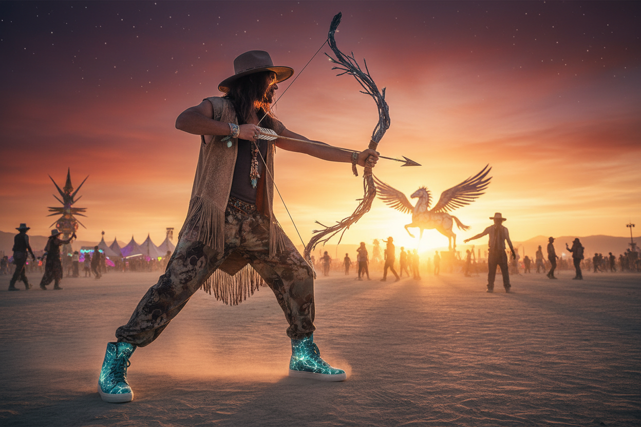 Sagittarius Archer Pitbull High-Tops — Celestial Zodiac Sneakers | Zest Rhythm