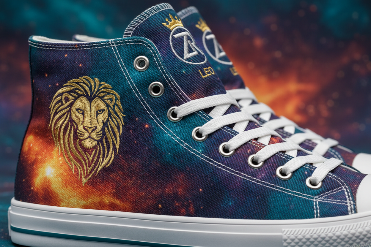 Leo Sneakers Detail - ZR Logo Close-up