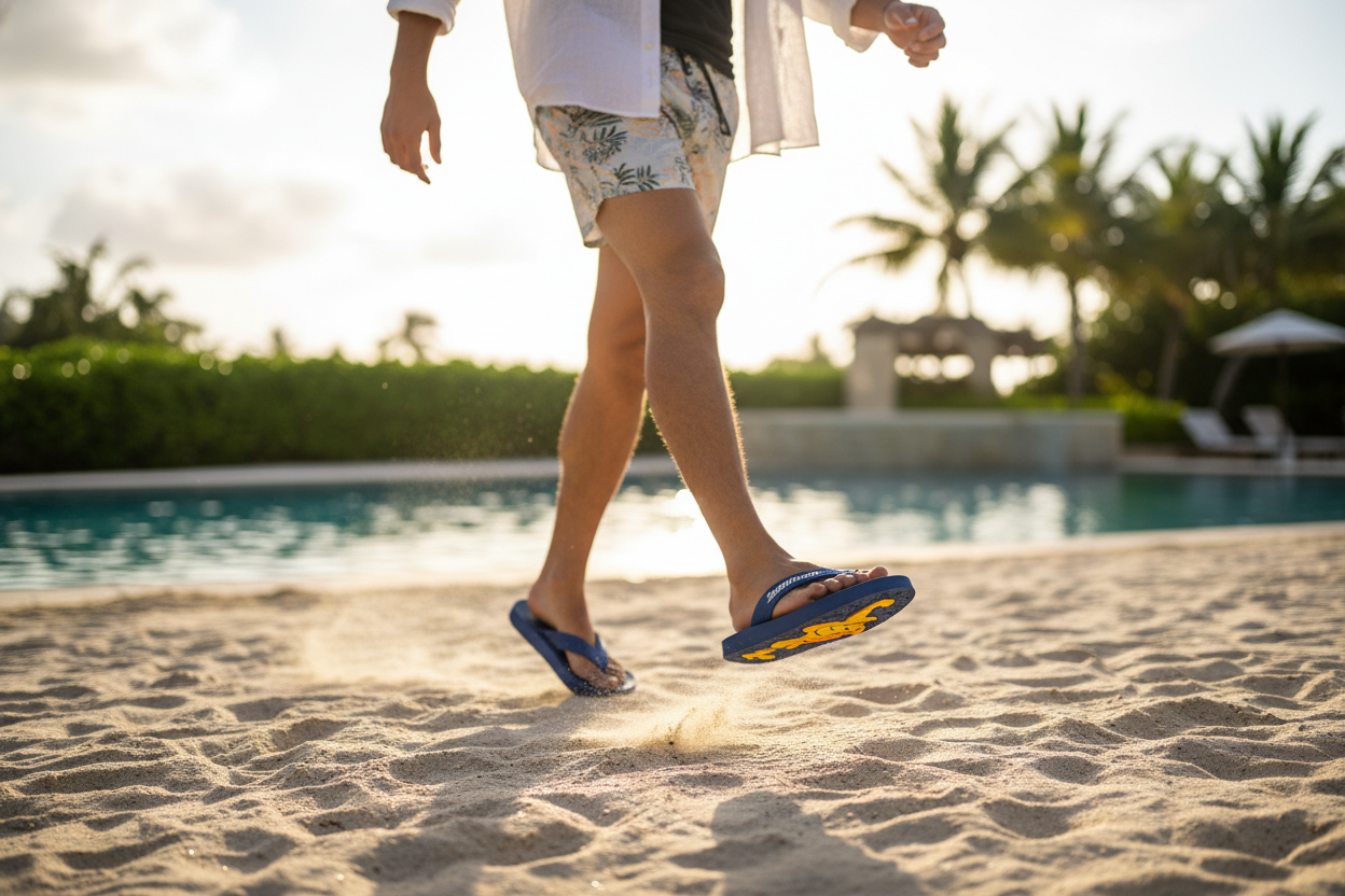 Muscle Man Flip Flops Action