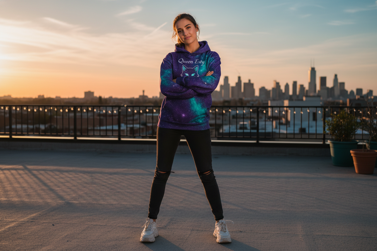 Queen Esty Hoodie Lifestyle